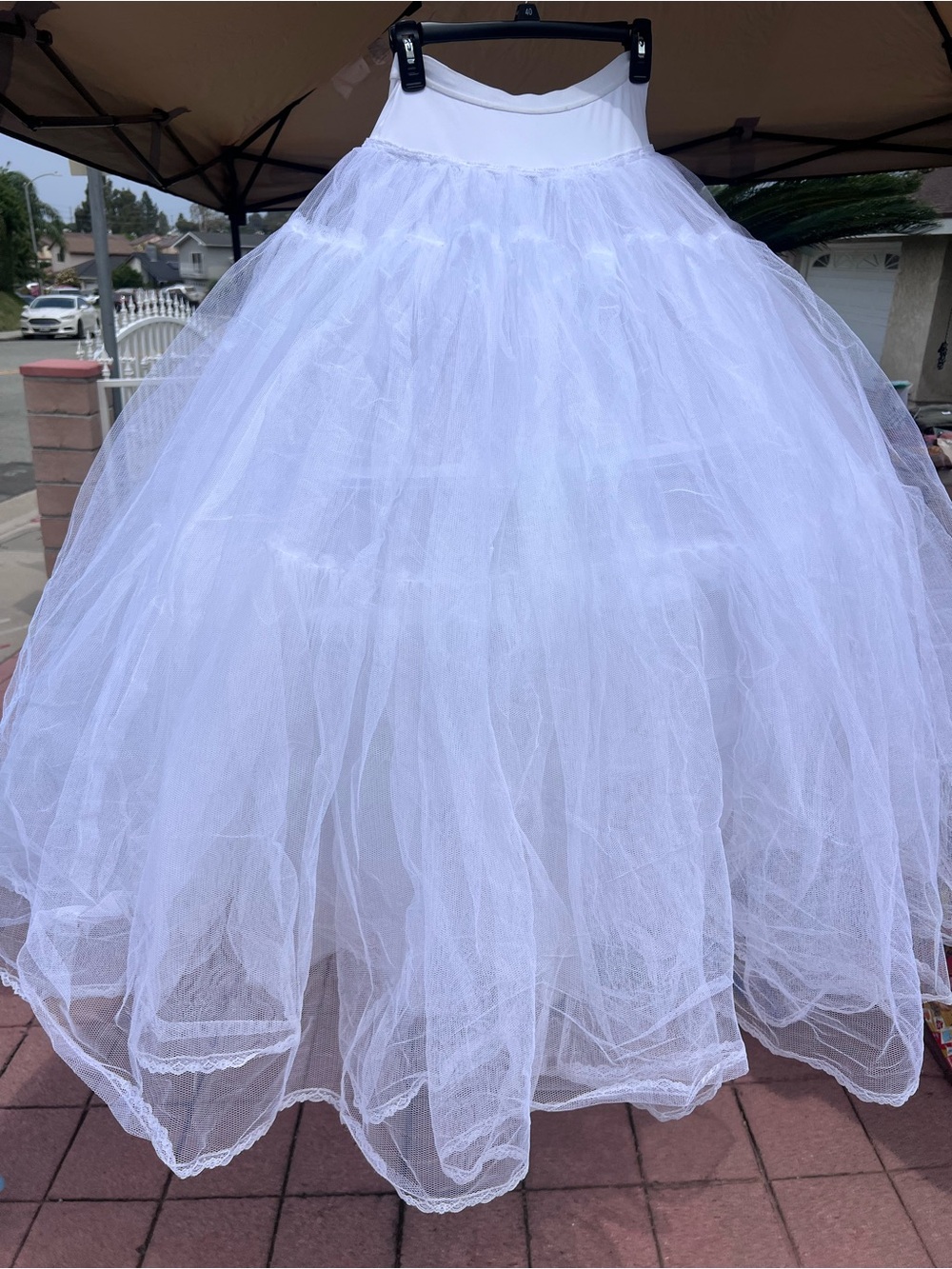 Classic White Tulle Ball Gown Petticoat Skirt